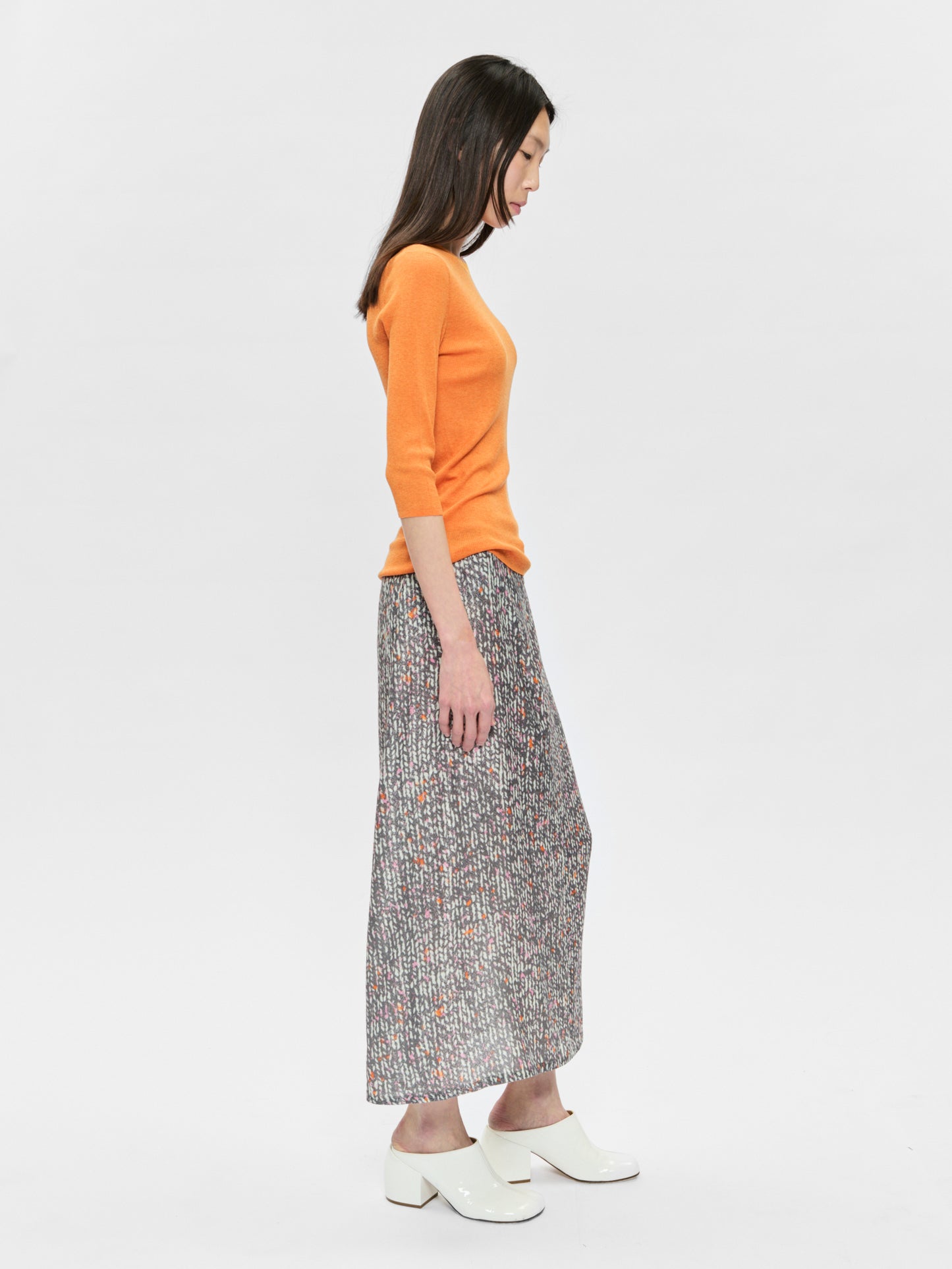 Jacquard Print Skirt Summer Tweed