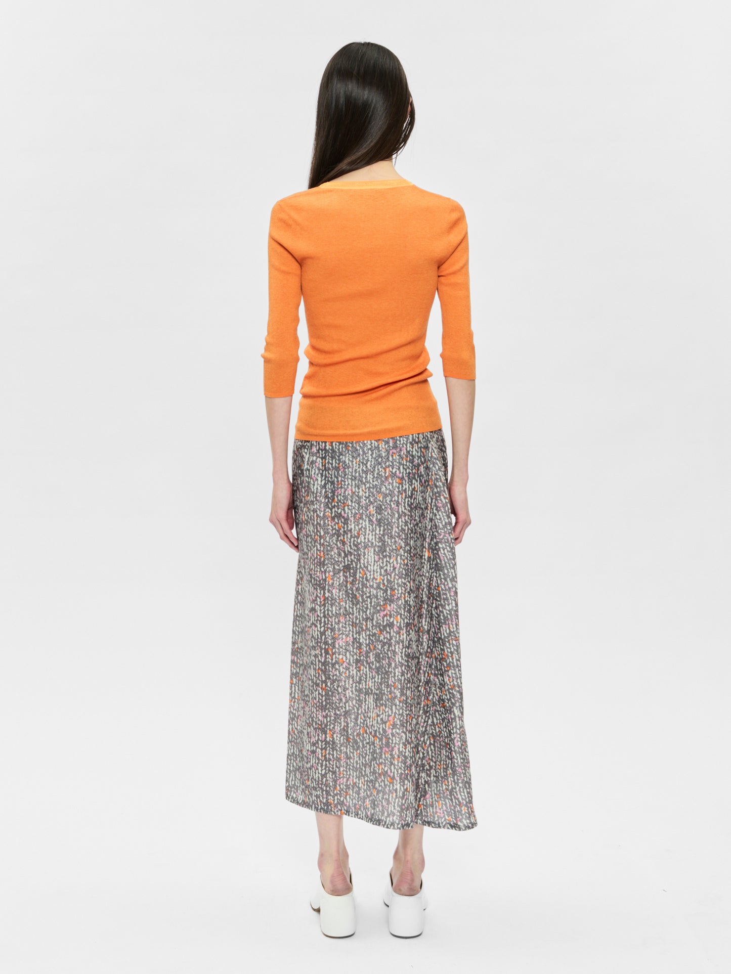 Jacquard Print Skirt Summer Tweed