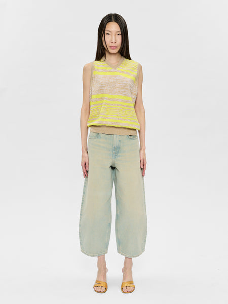 Cropped Roomy Jean Geyser Blue – 6397