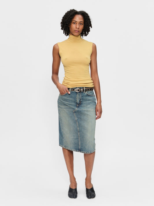 Roll Neck Tank Maize
