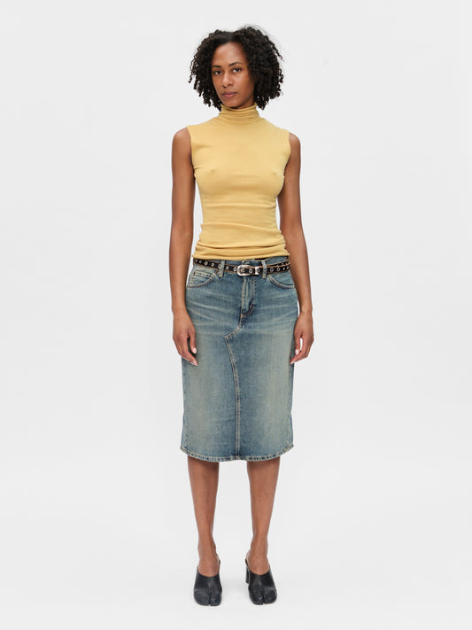 Denim Skirt Used Blue