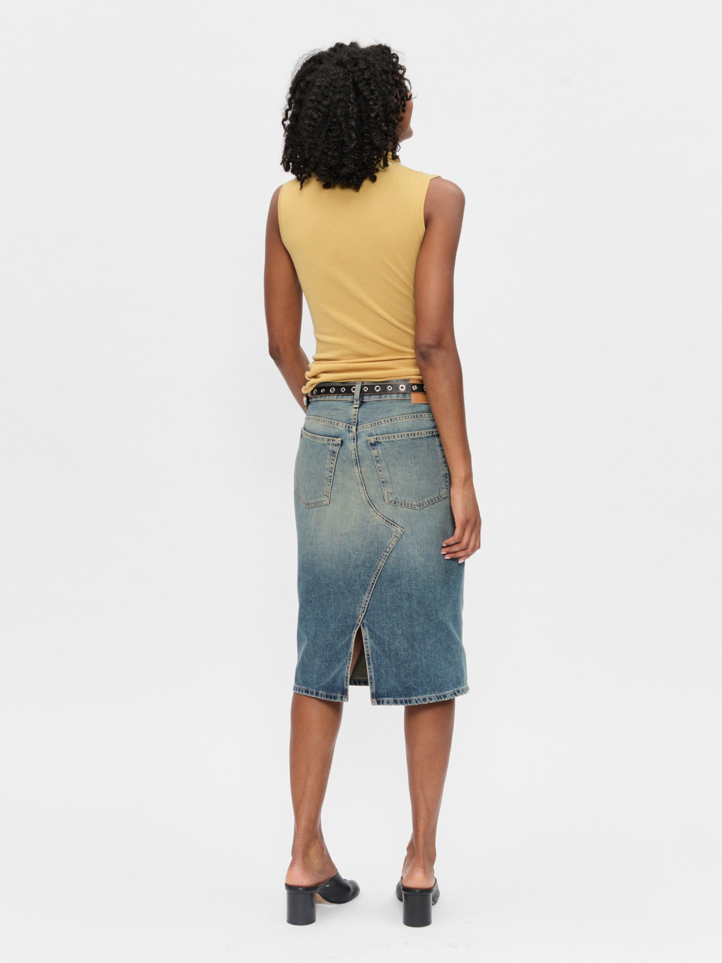 Denim Skirt Used Blue