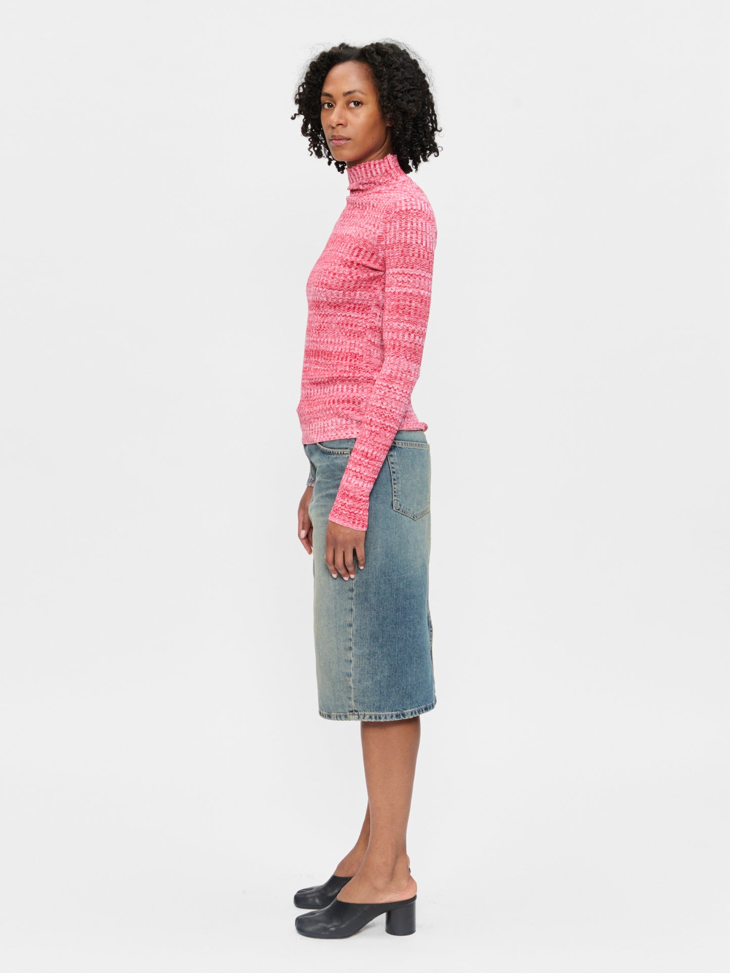 Long Sleeve Mock Neck Tomato