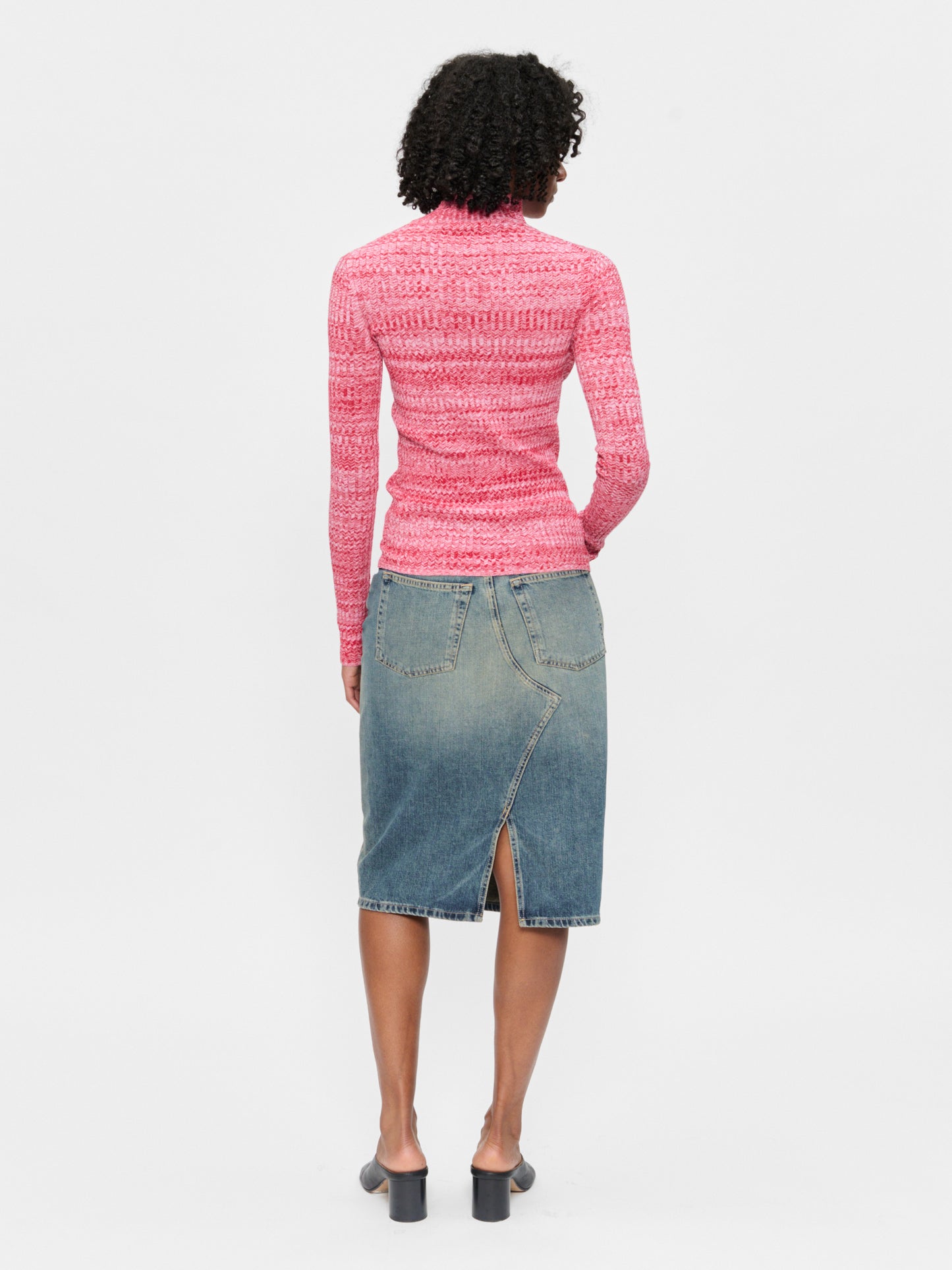 Long Sleeve Mock Neck Tomato