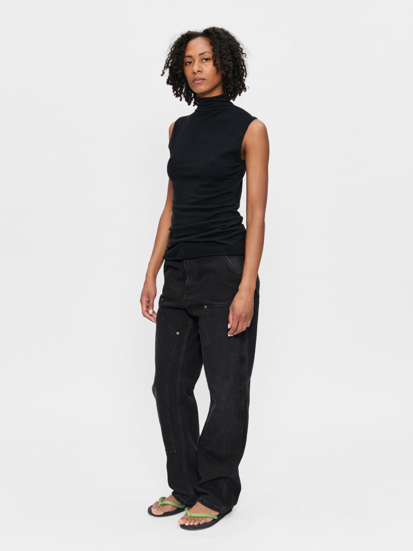 Double-Knee Jean in Spider Black
