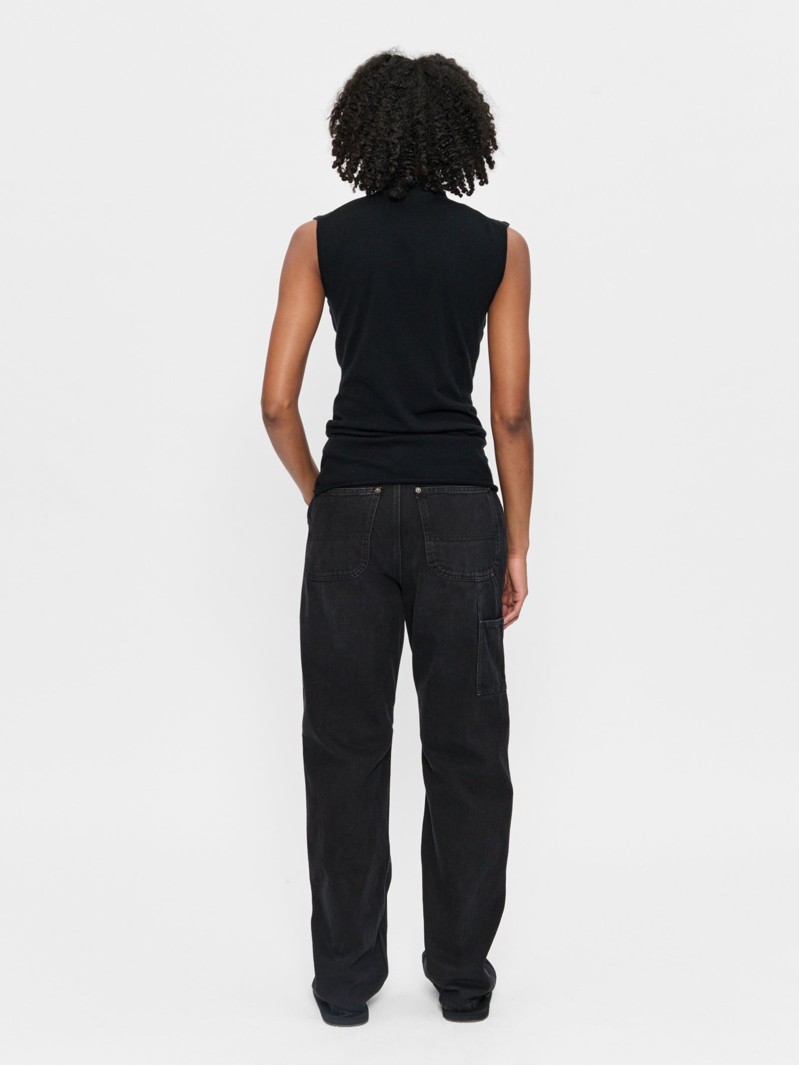 Double-Knee Jean in Spider Black – 6397