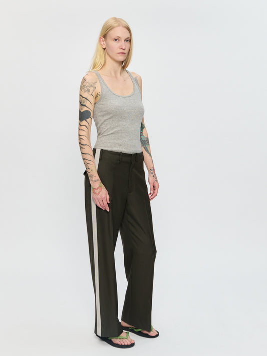 Square Neck Tank in Heather Grey