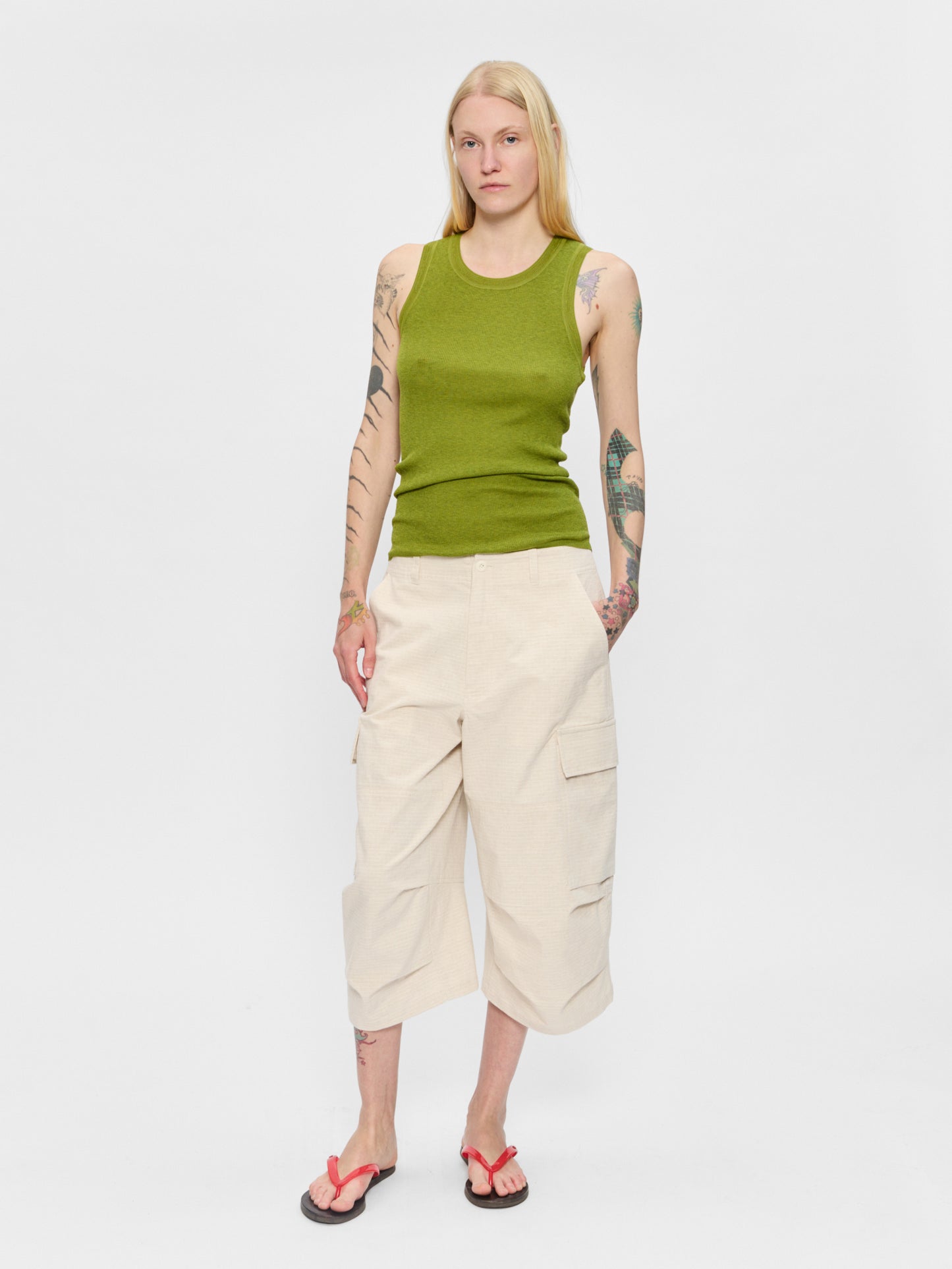 Baggy Cropped Cargo Blonde