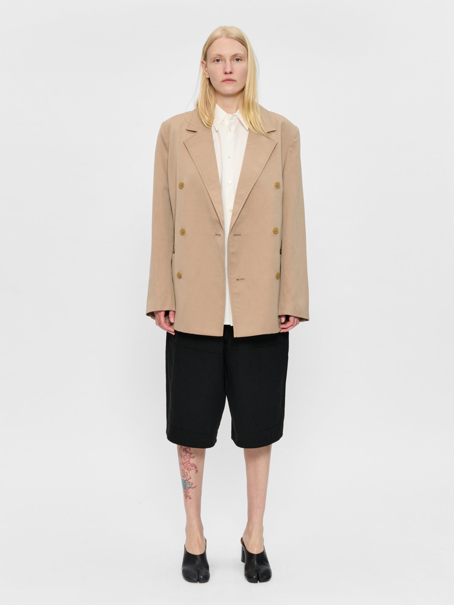 Double Breasted Blazer Sand