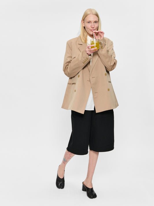 Double Breasted Blazer Sand