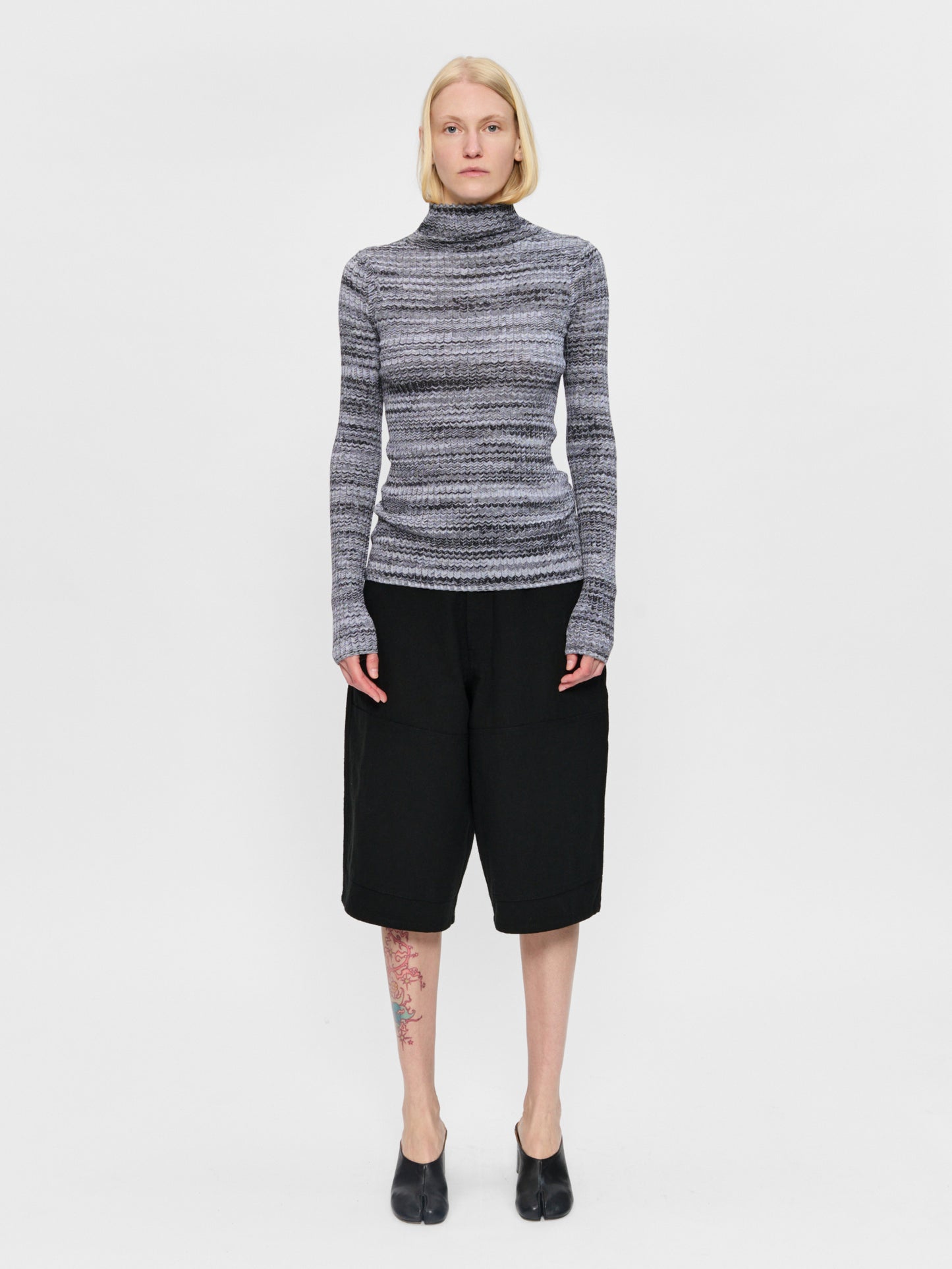 Long Sleeve Mock Neck Jet