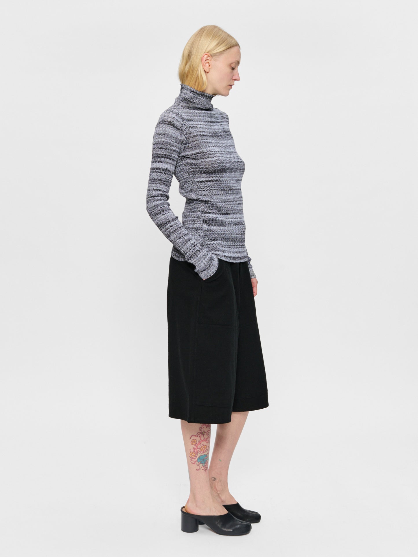 Long Sleeve Mock Neck Jet