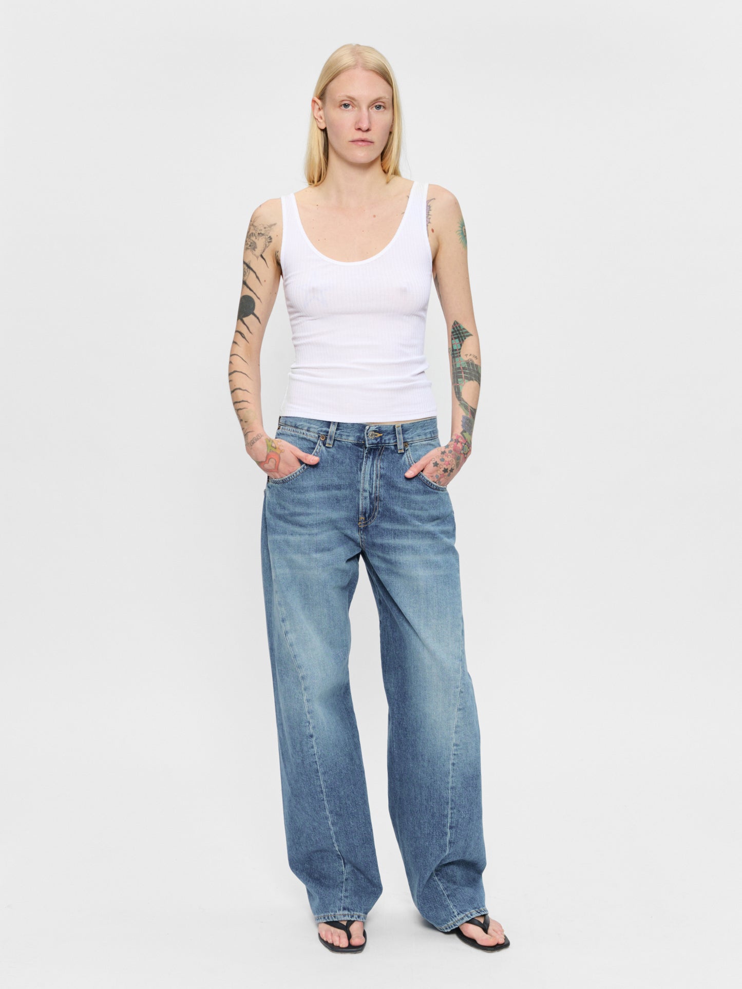 Big Twisted Seam Jean Soft Mid Blue