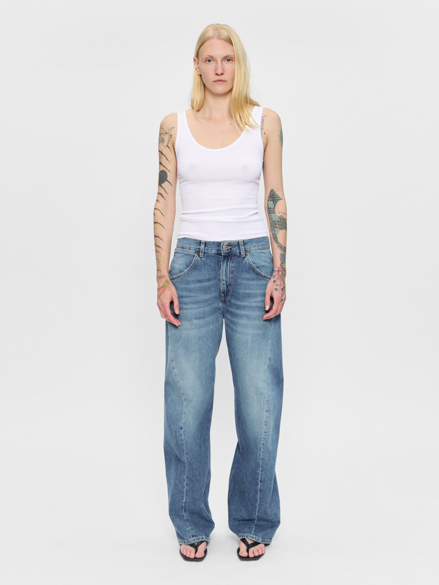 Big Twisted Seam Jean Soft Mid Blue