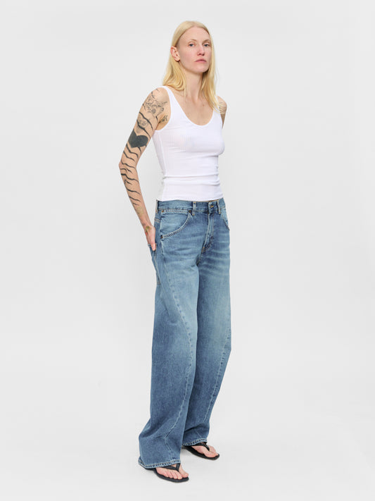 Big Twisted Seam Jean Soft Mid Blue