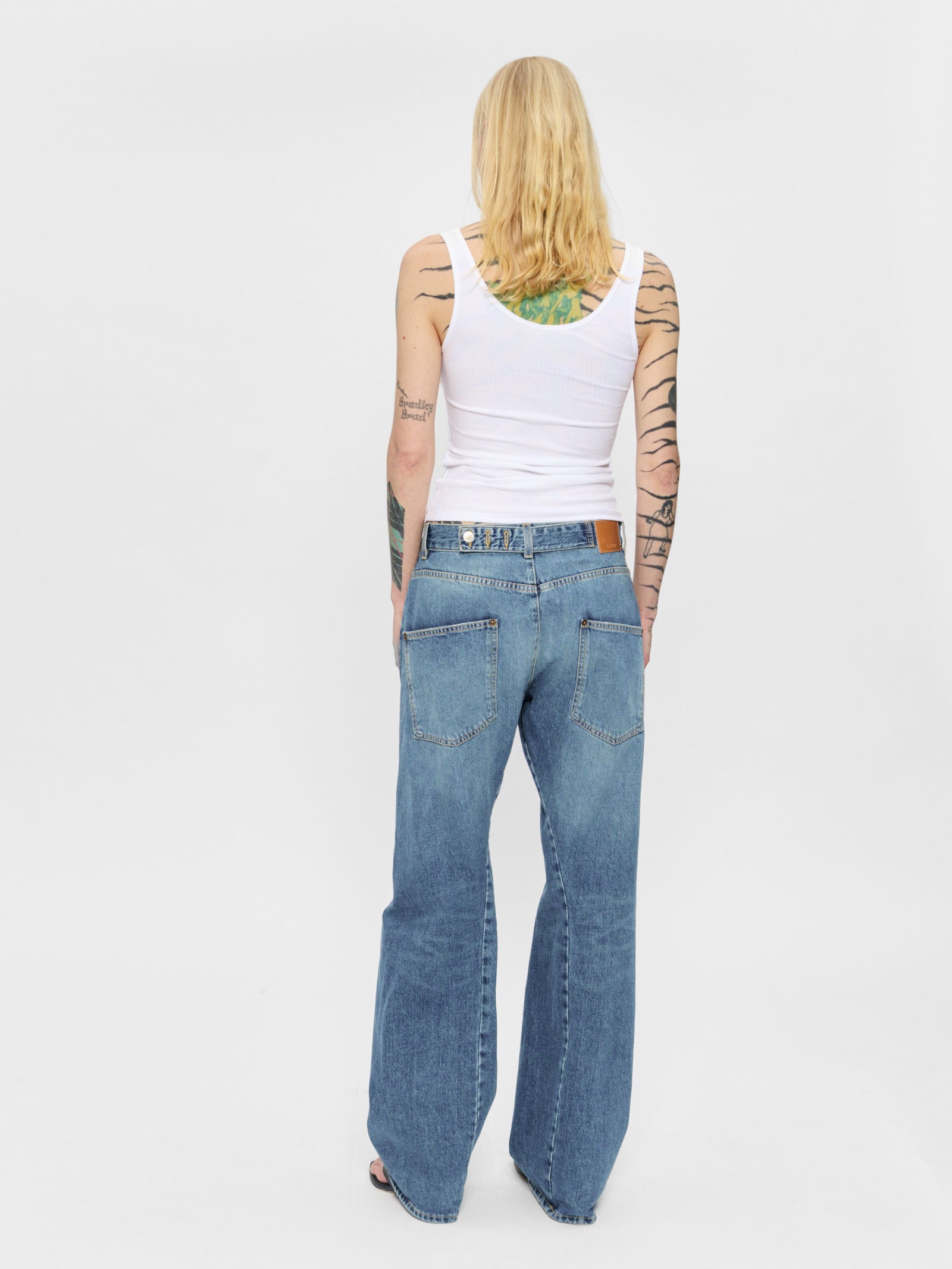 Big Twisted Seam Jean Soft Mid Blue – 6397