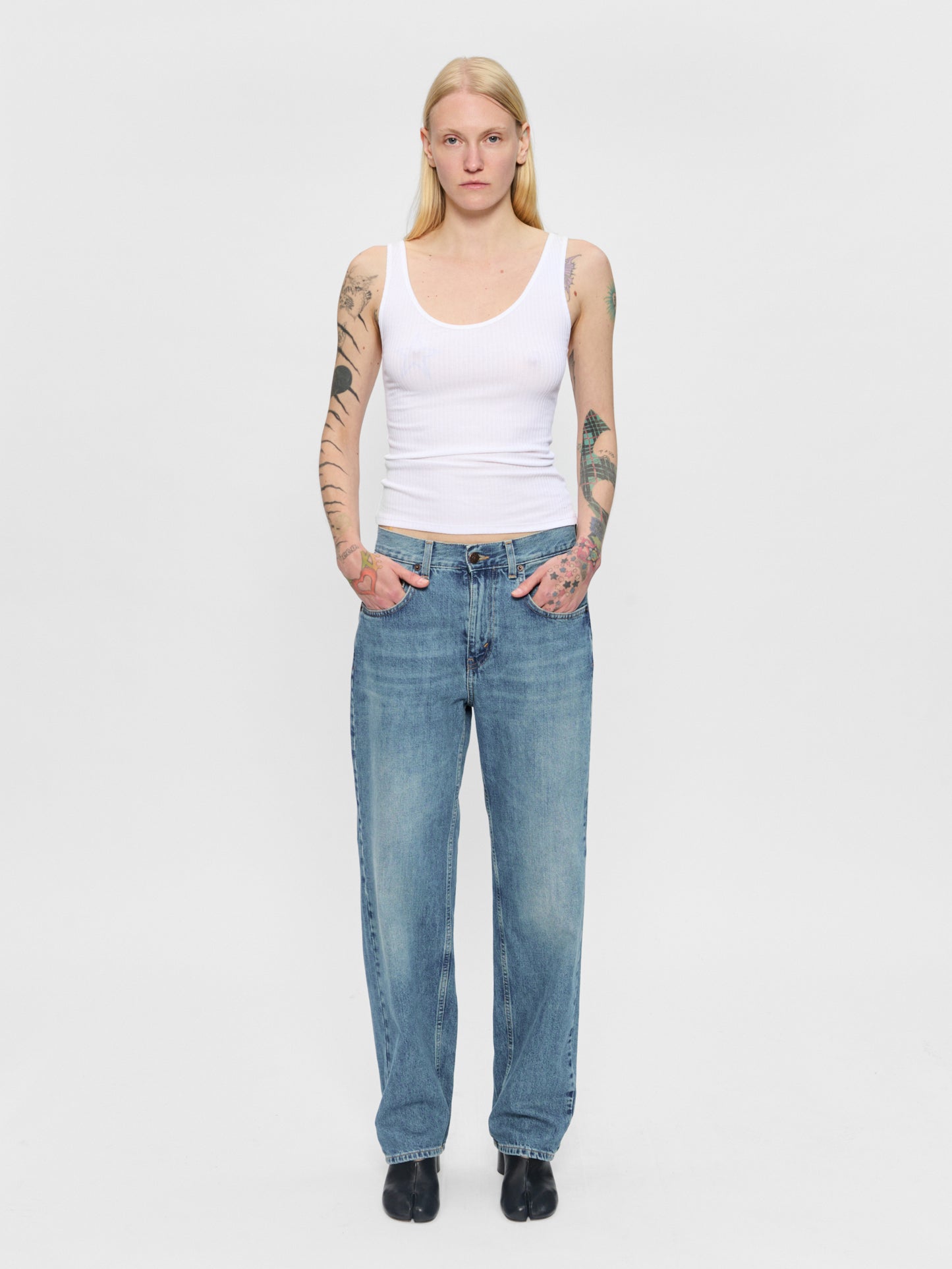 Pitched Baggy in Americana Blue