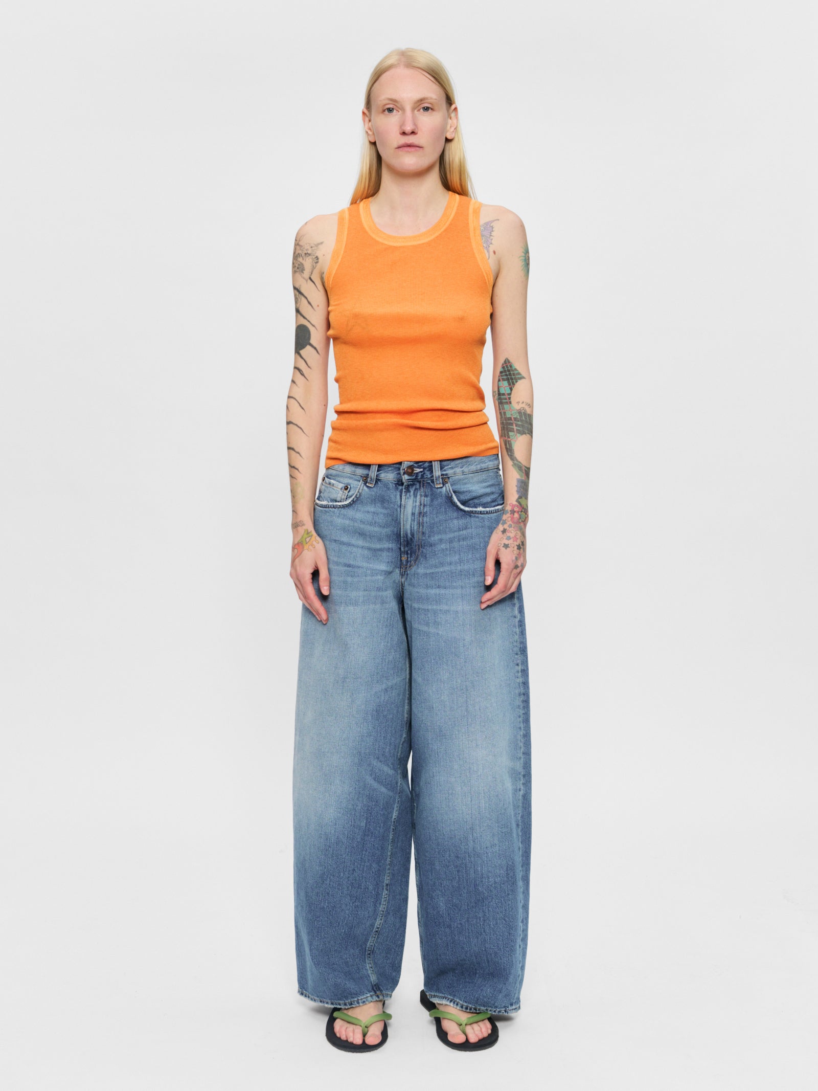 achan　1001 Roomy Jean Light Ash Blue – 6397