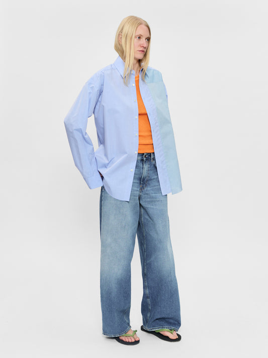 Reworked Uniform Shirt Blue