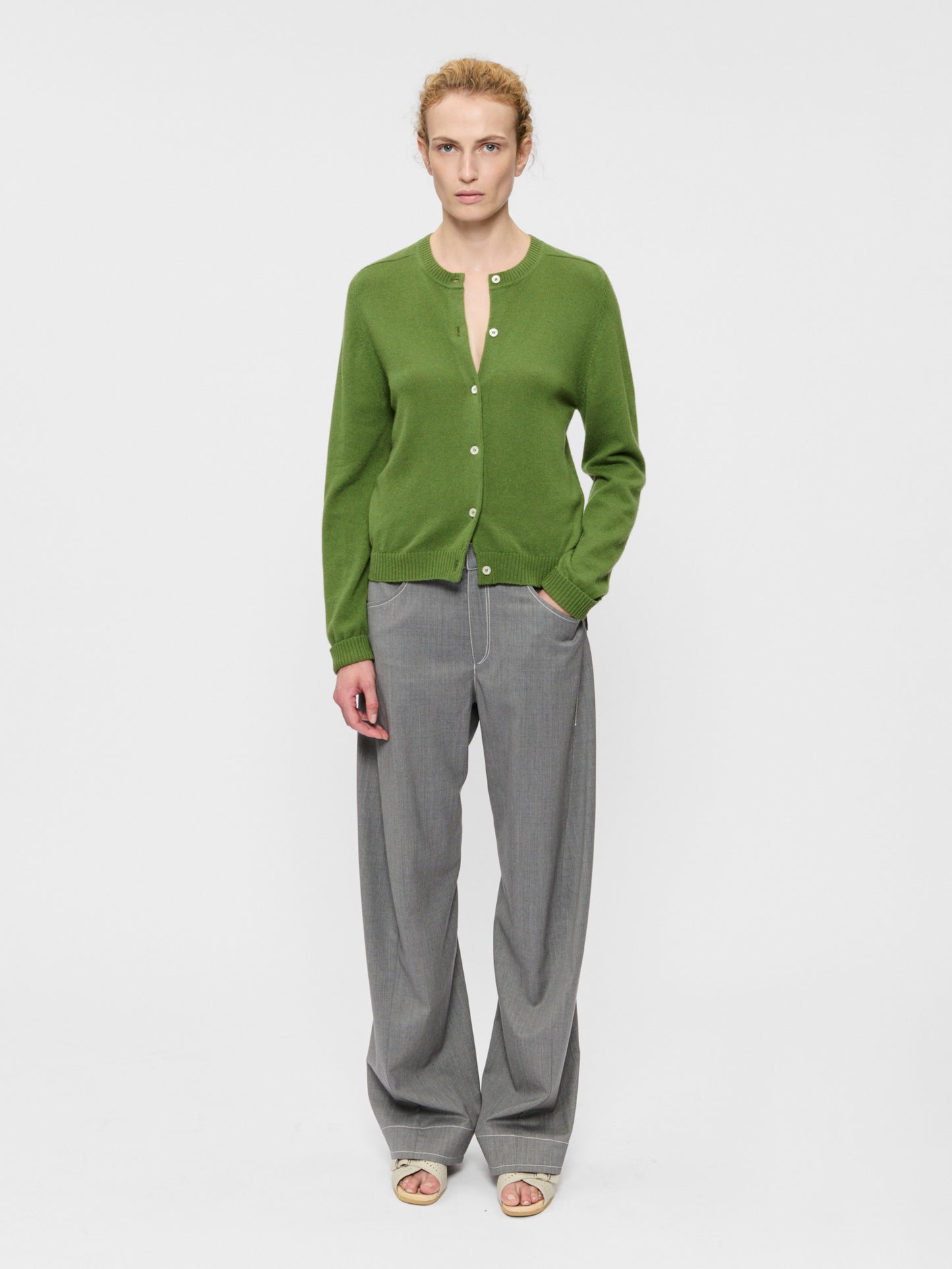 Crew Cardigan Moss