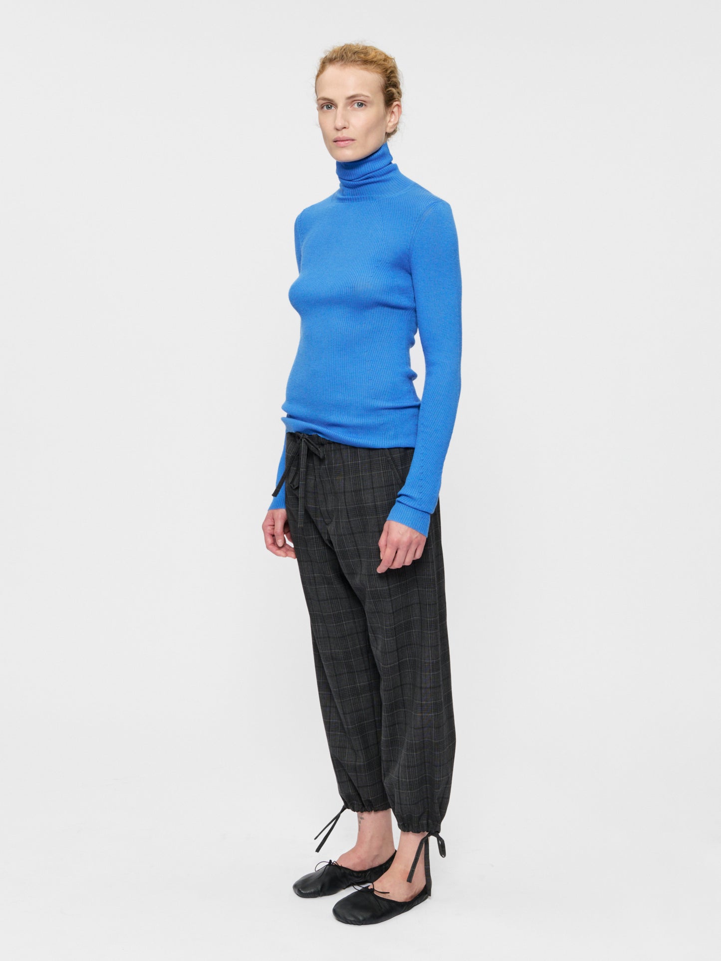 String Trouser Grey Check
