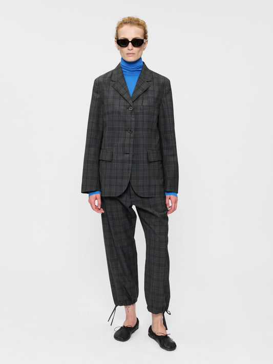 Relaxed Sporting Coat Grey Check