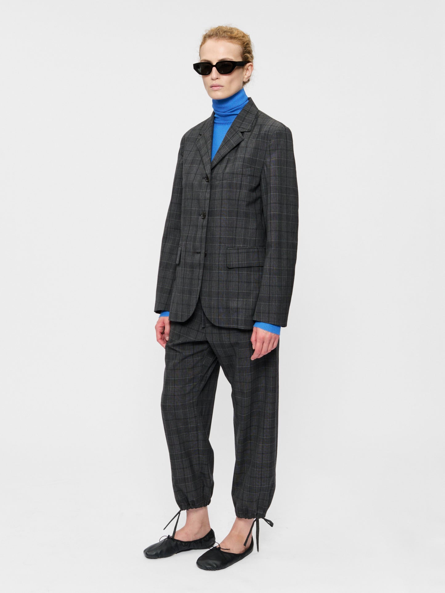 Relaxed Sporting Coat Grey Check