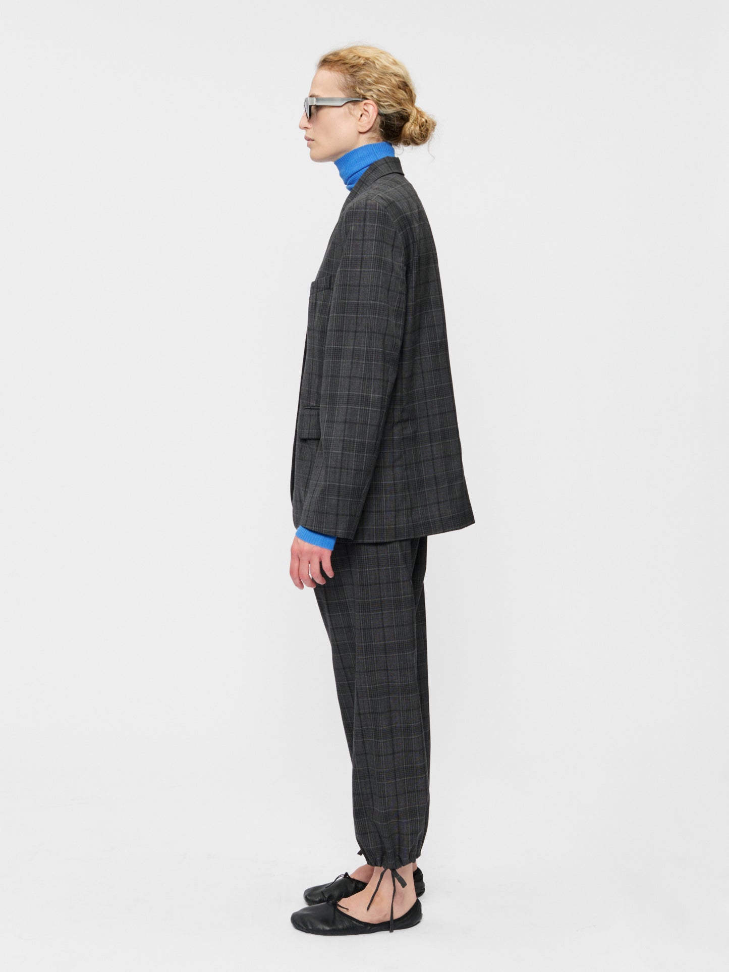 Relaxed Sporting Coat Grey Check