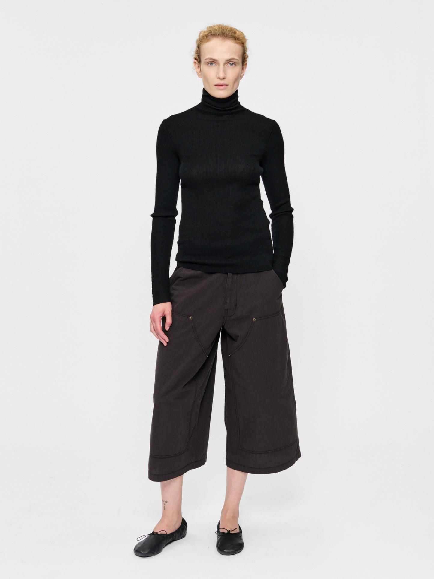 Ribbed Turtleneck Black