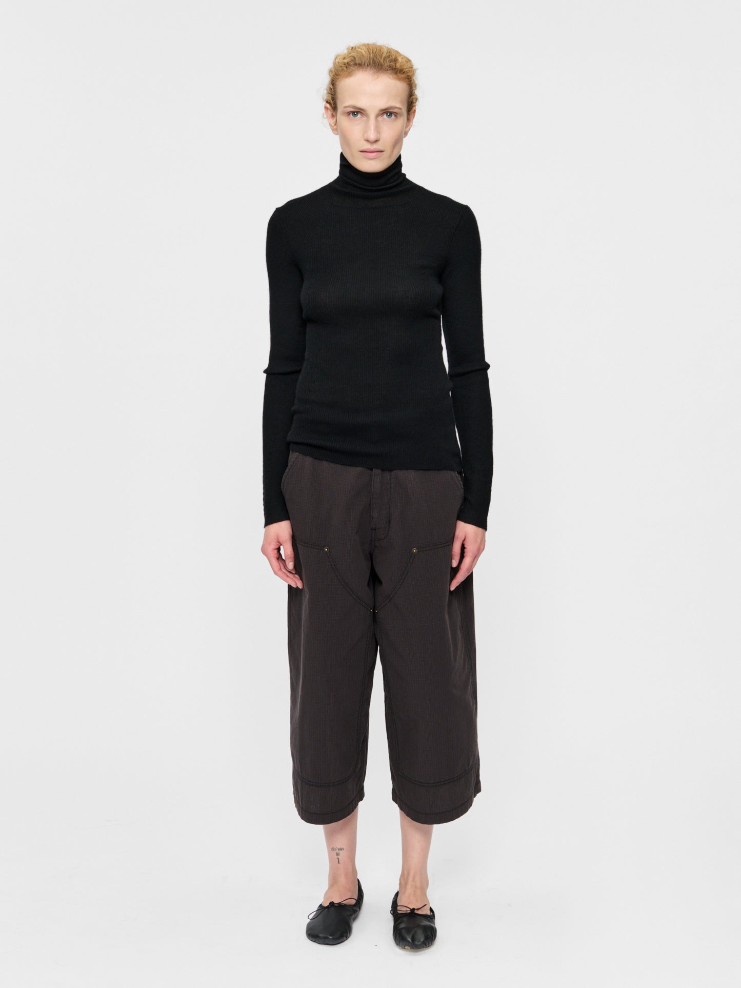 Ribbed Turtleneck Black