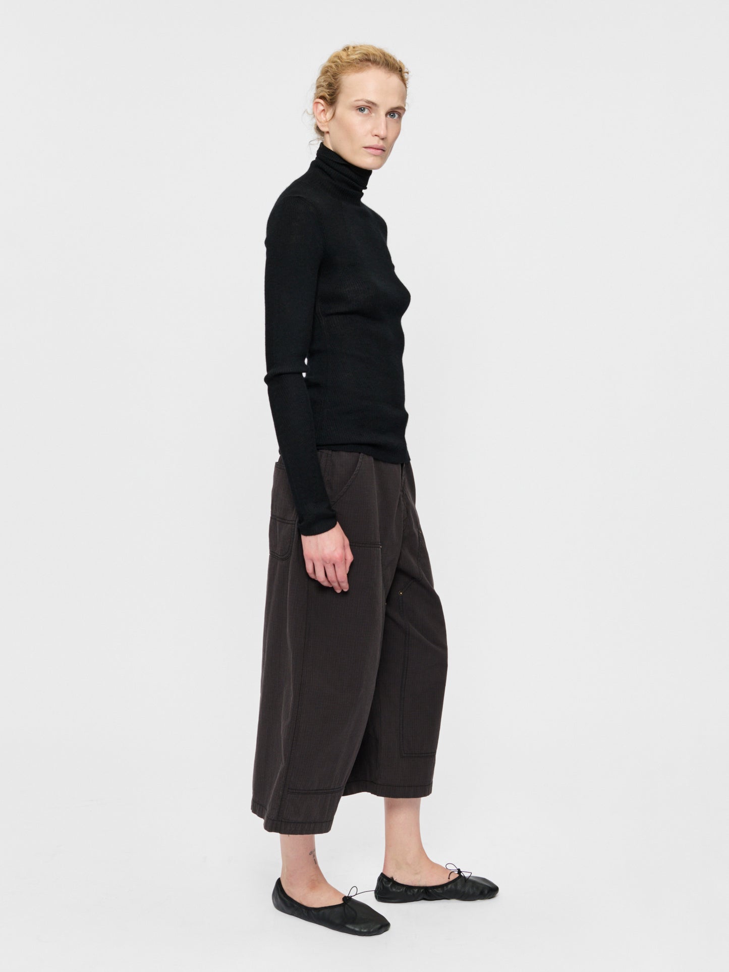 Ribbed Turtleneck Black