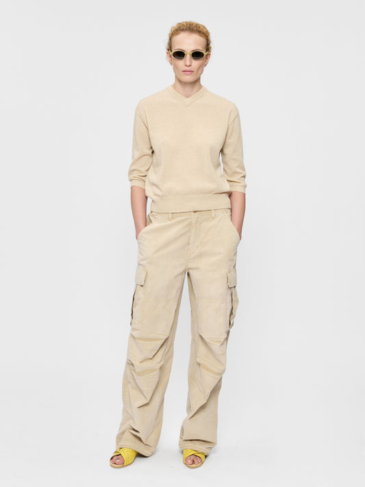 Elbow V Neck Bisque