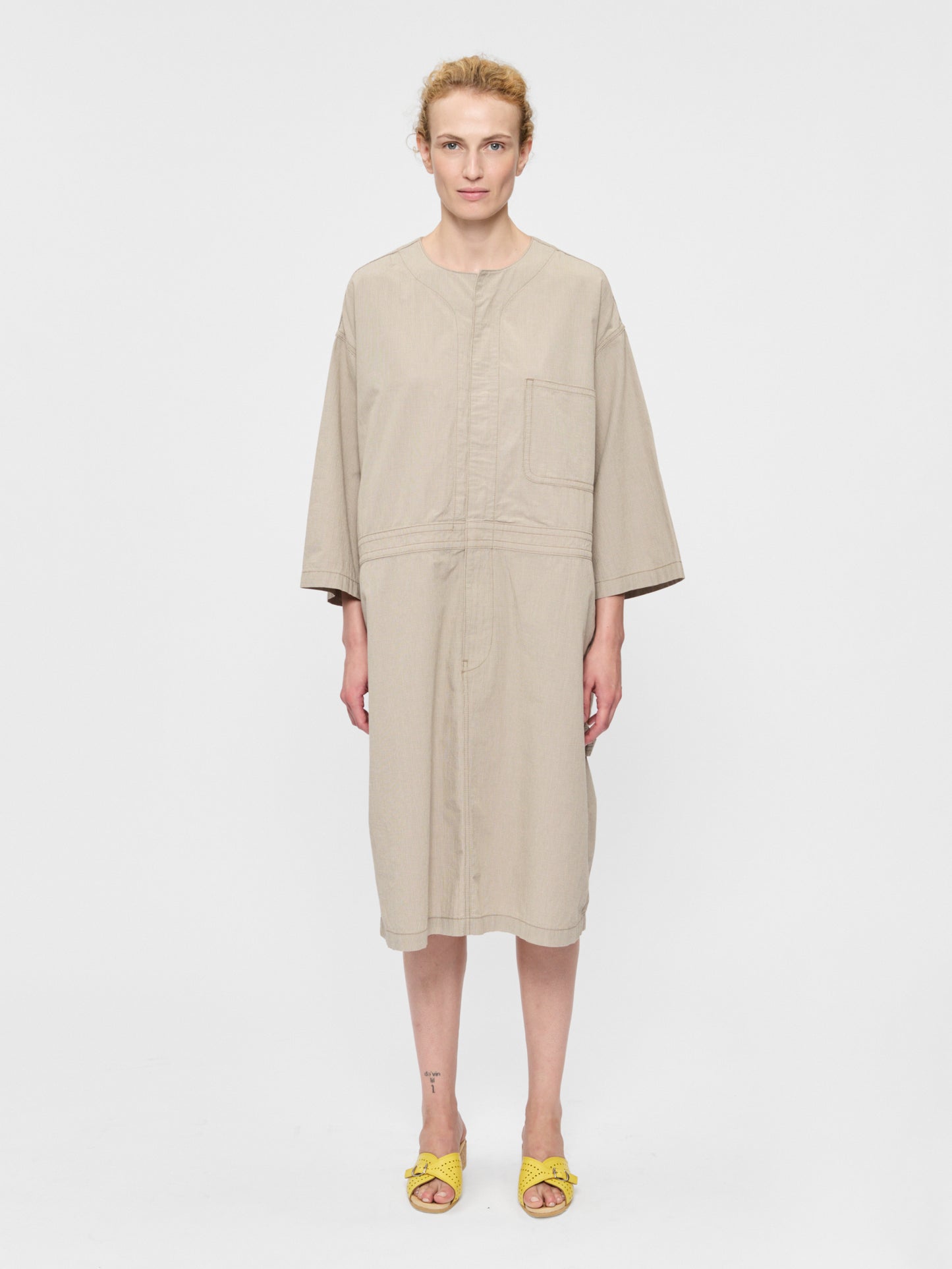 Mechanics Dress Bisque Check
