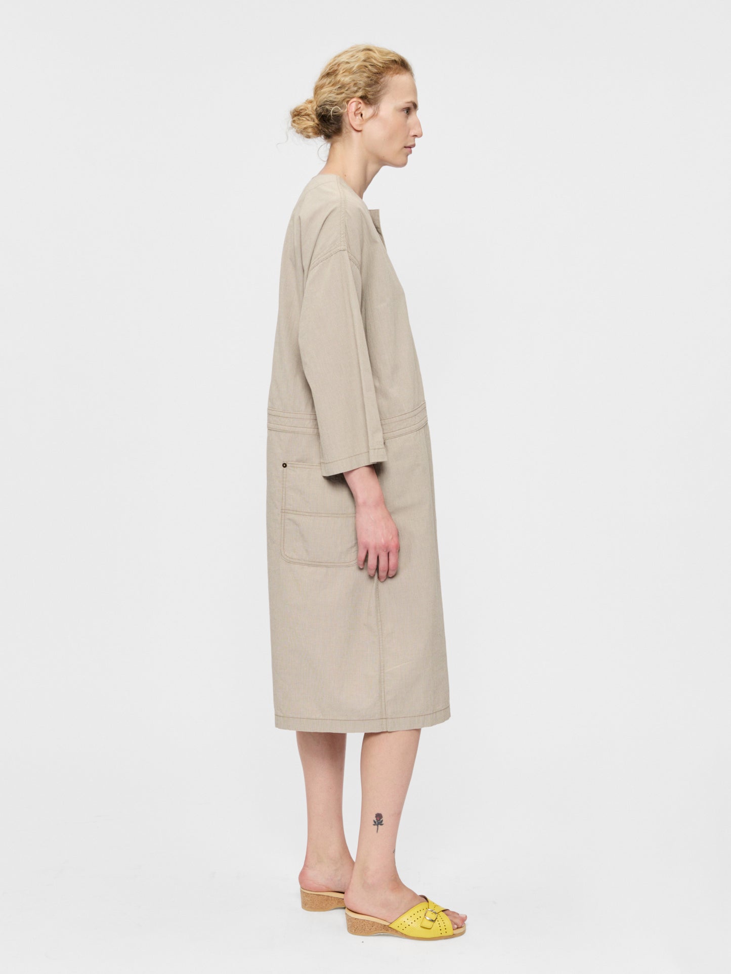 Mechanics Dress Bisque Check