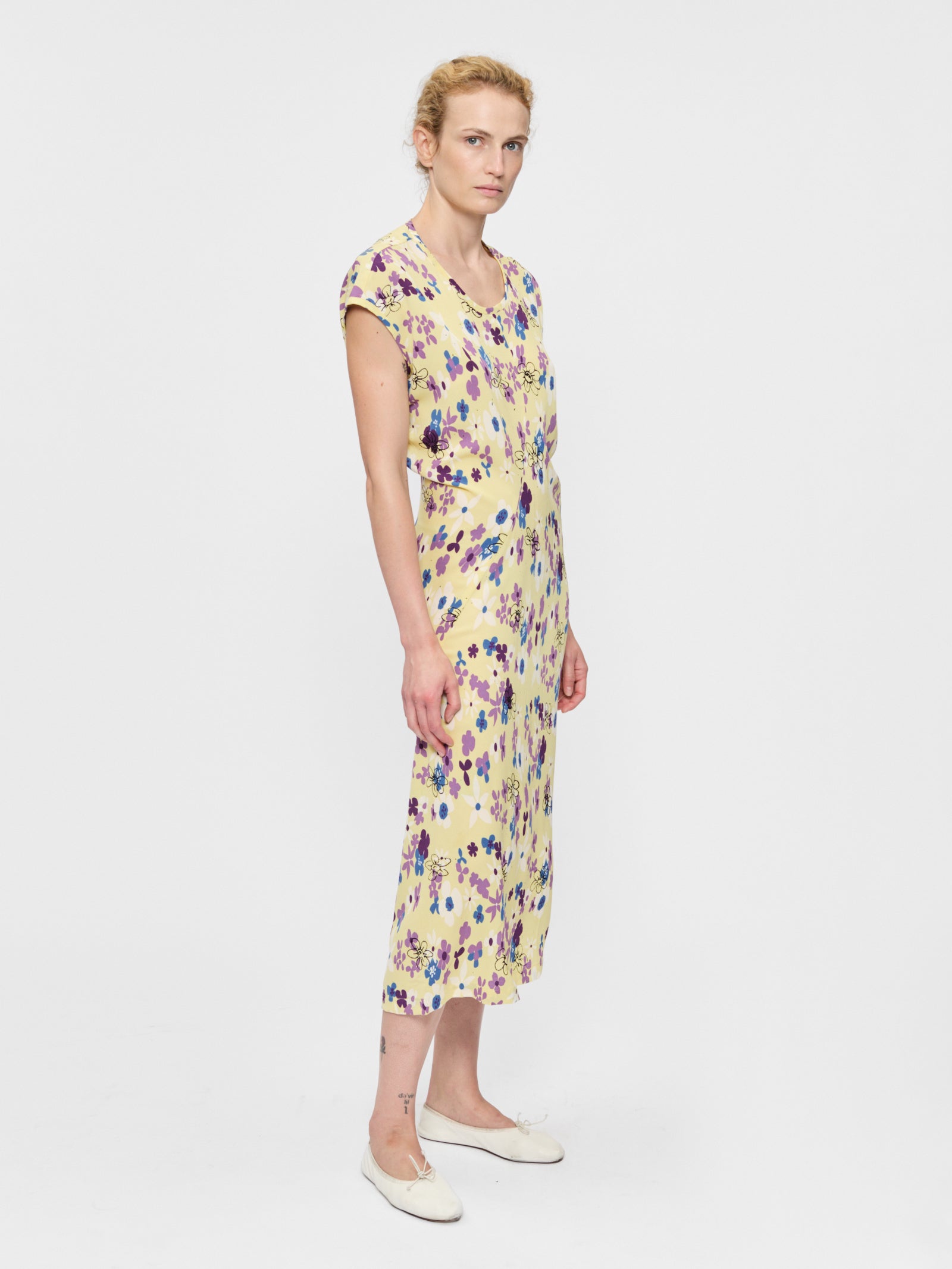 6397 Women's S-Curve Dress Lemon Size XL