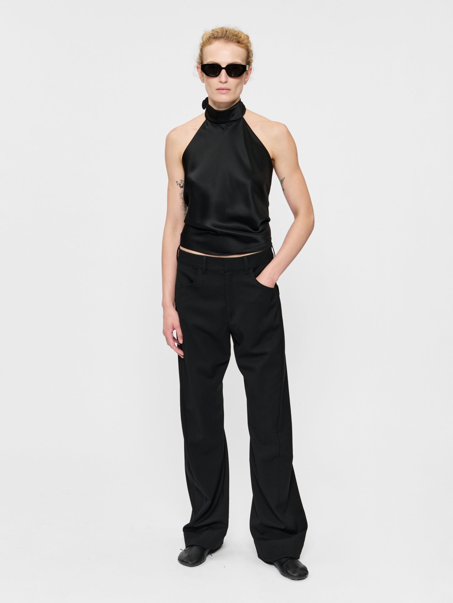 Twisted Seam Trouser Black