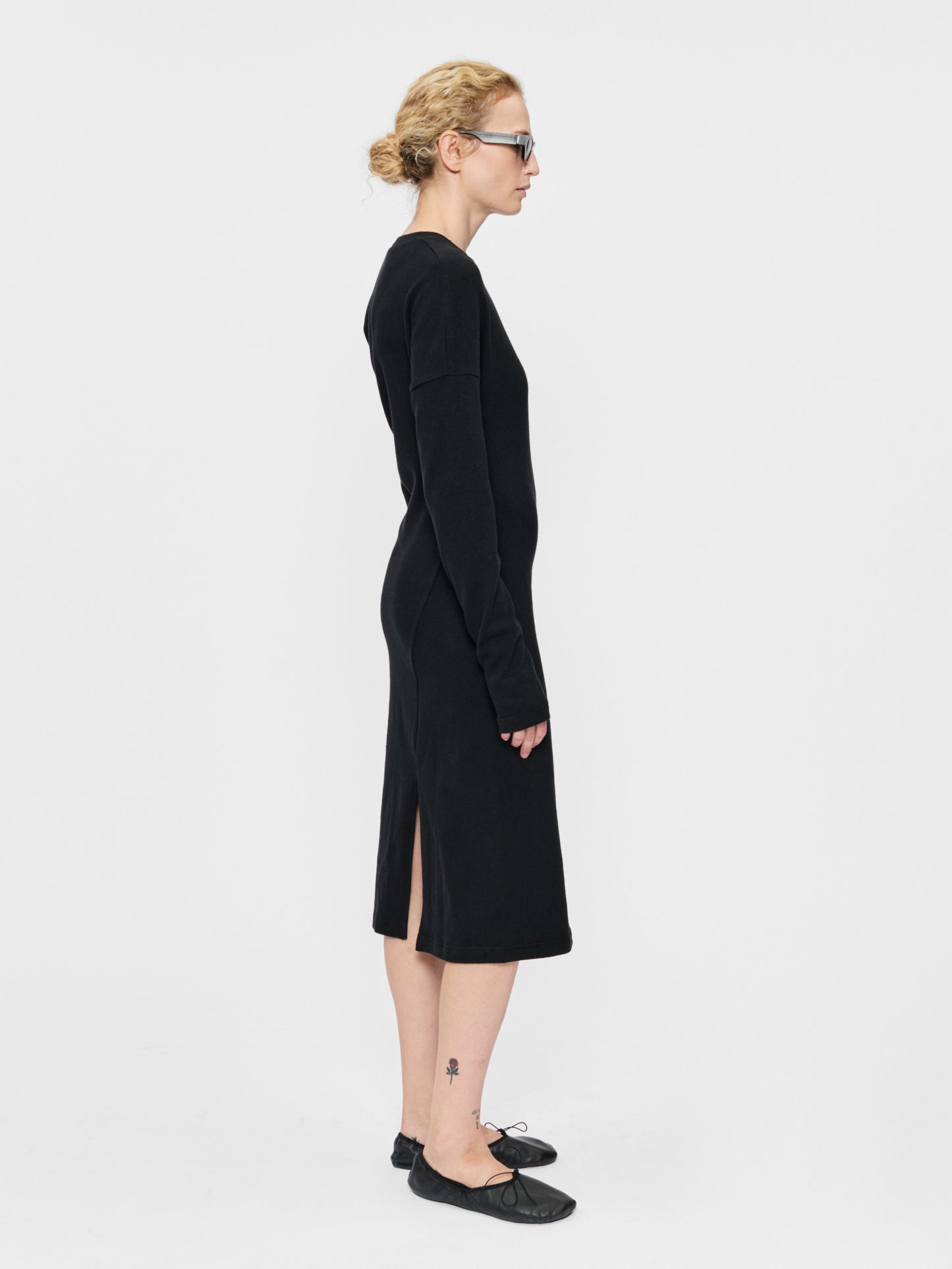 Twisted Seam Dress Black