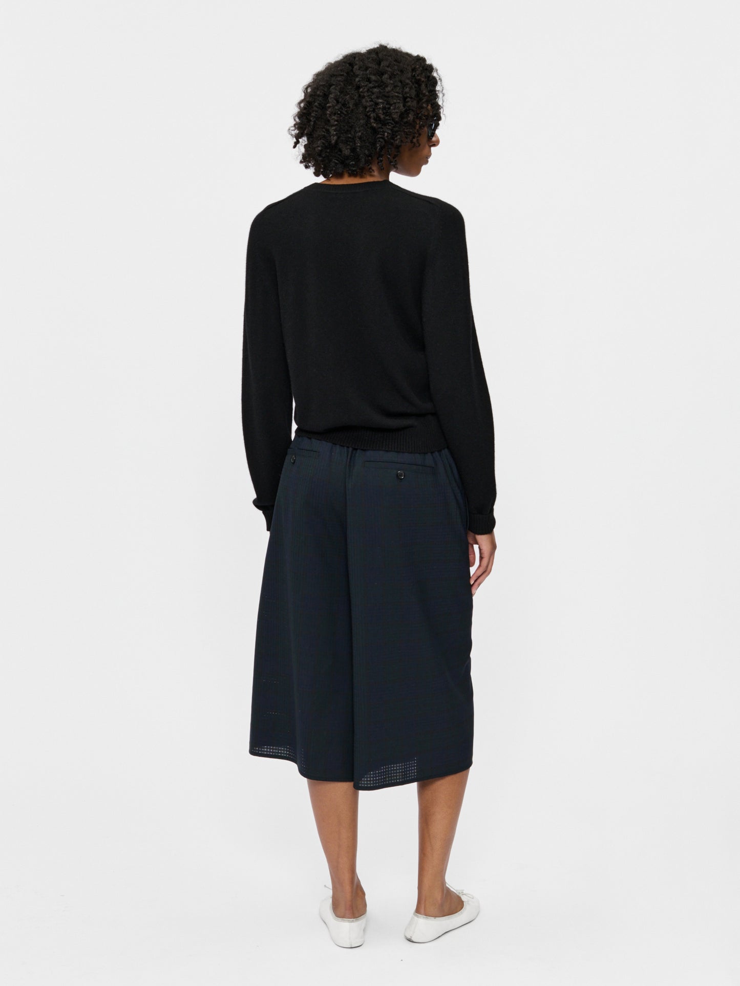 Wrap Short Navy Tartan