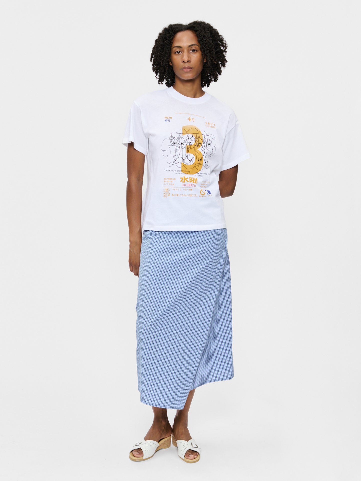 Draped Wrap Skirt French Blue