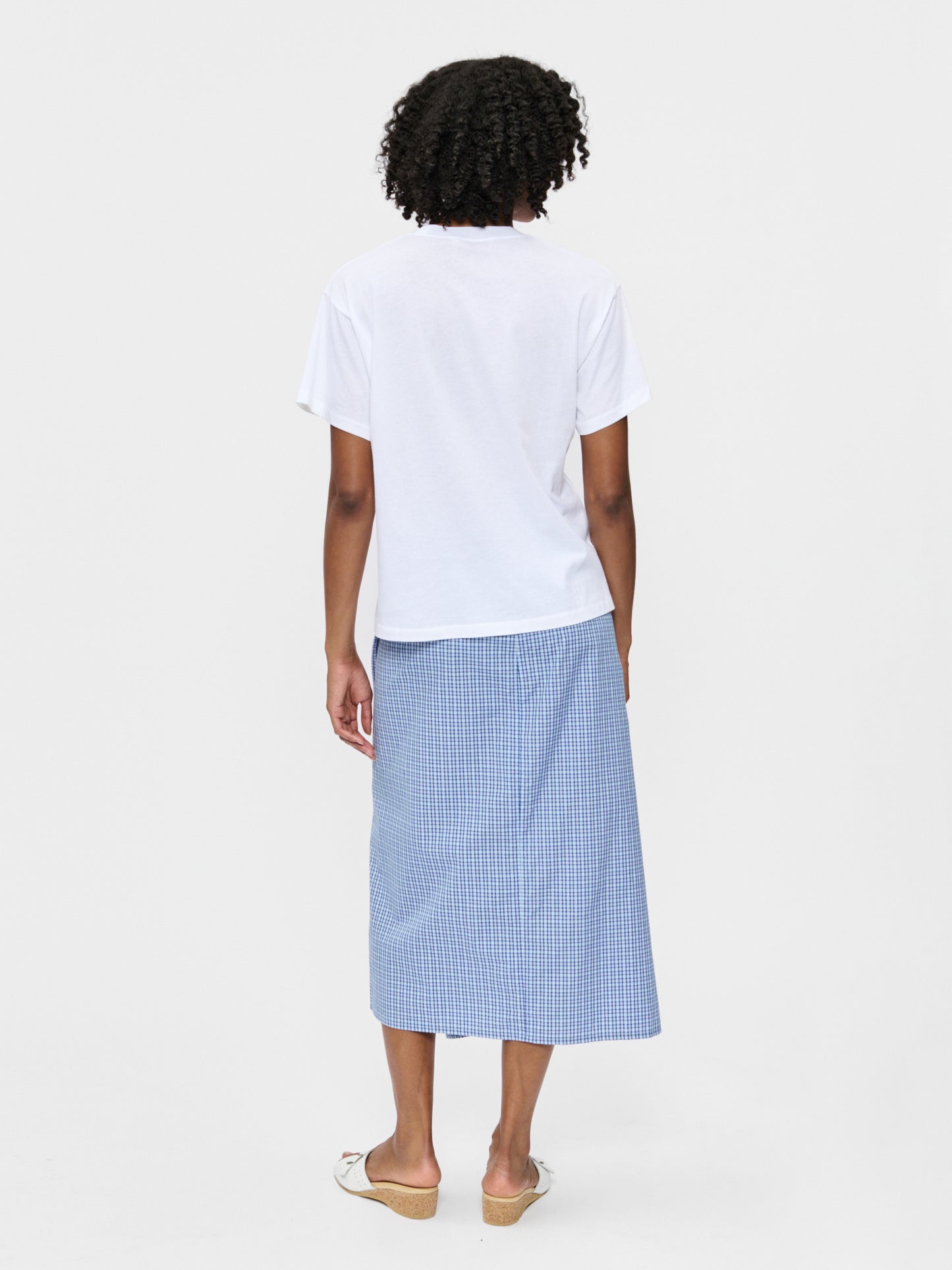 Draped Wrap Skirt French Blue