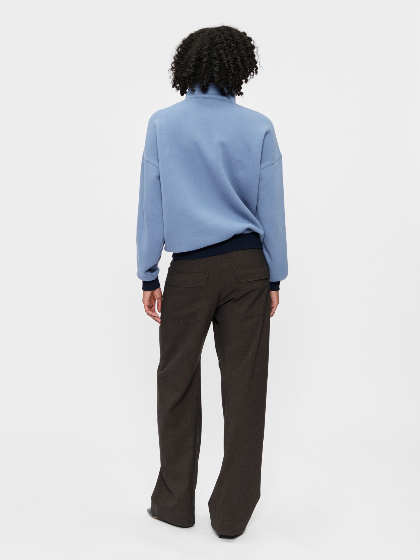 Fleecy Track Zip Up French Blue