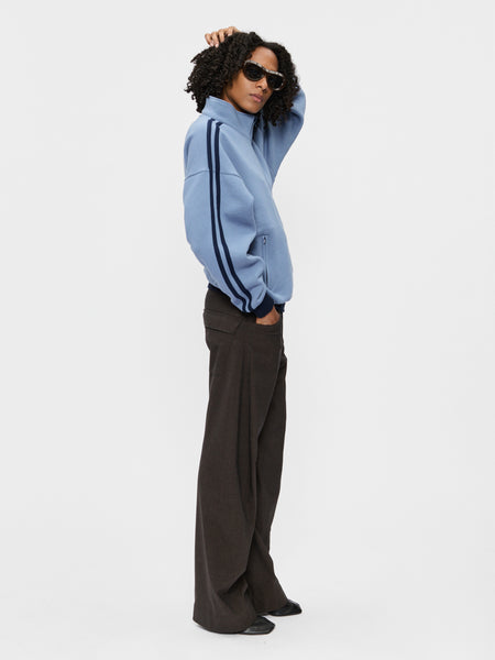 Fleecy Track Zip Up French Blue – 6397