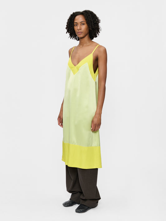Framed Slip Dress Citron