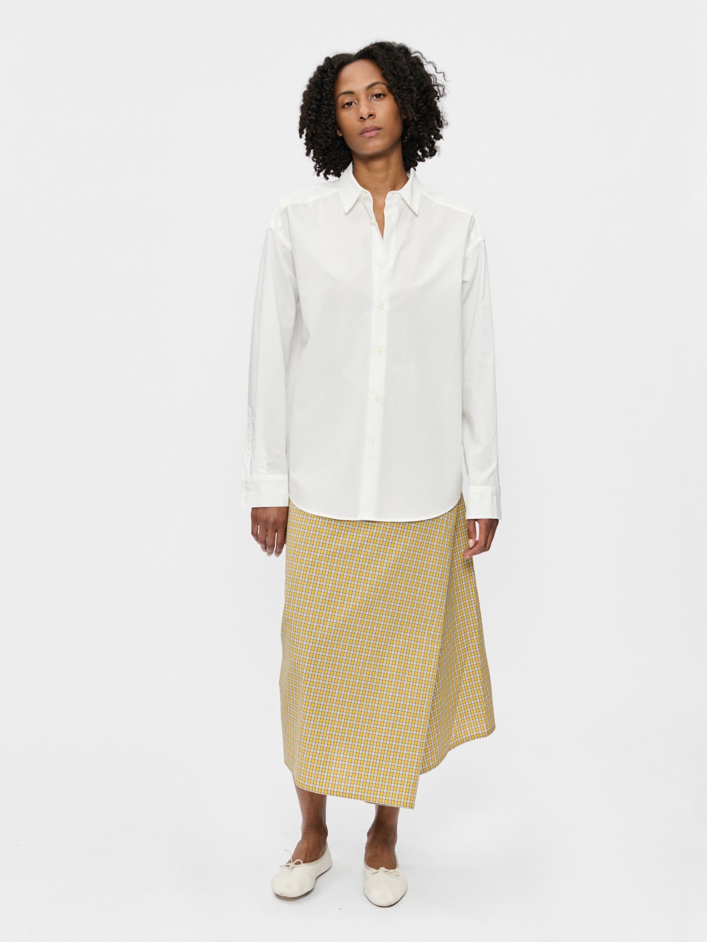 Draped Wrap Skirt Curry