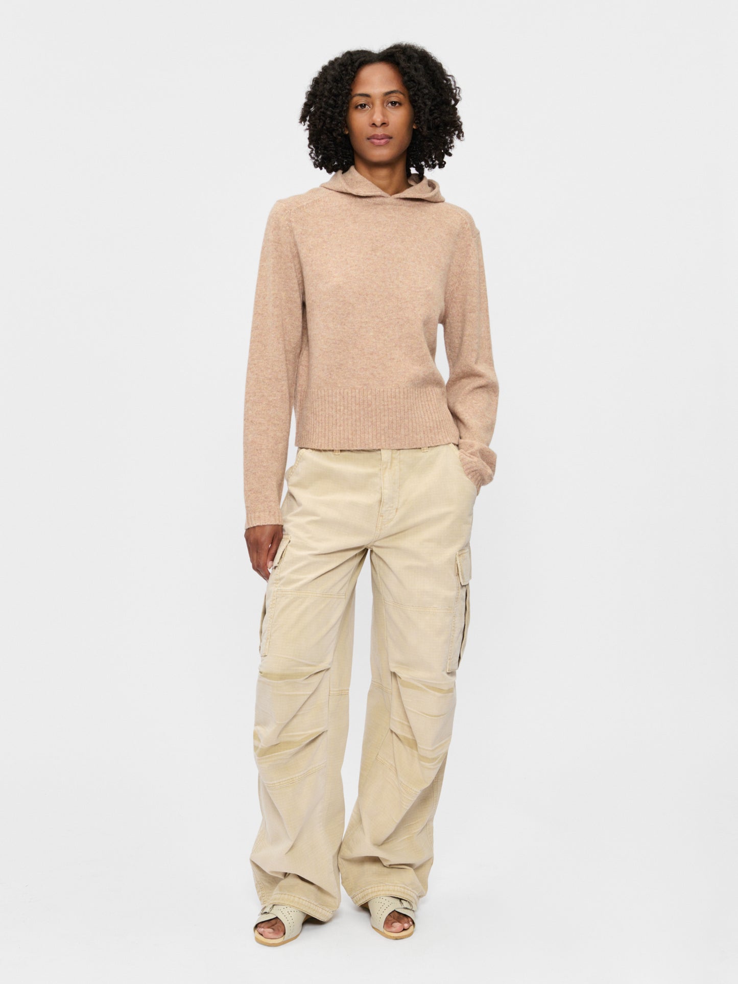 Knit Hoodie Bisque