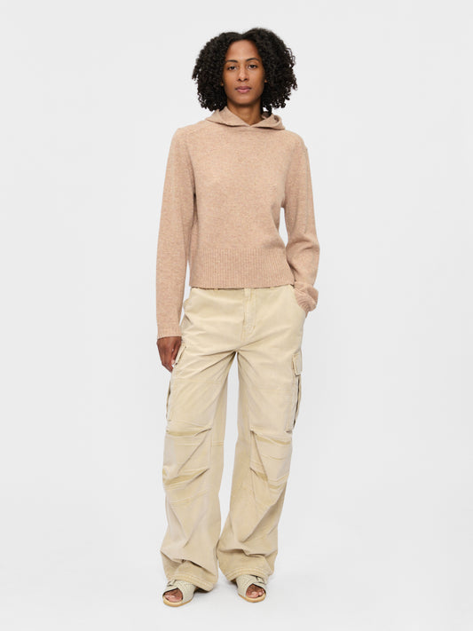 Knit Hoodie Bisque