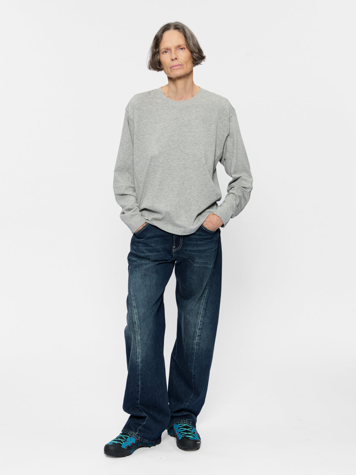 Coverstitch L/S T Heather Grey