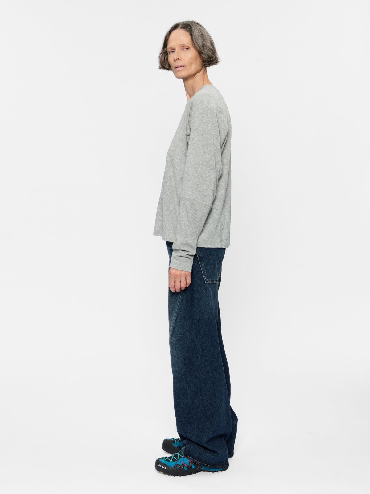Coverstitch L/S T Heather Grey