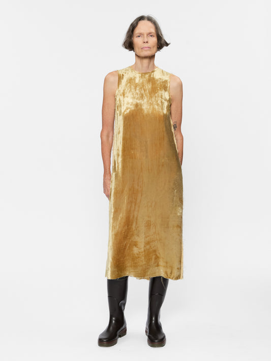 Selvedge Shift Dress Gold