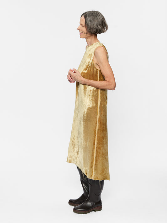 Selvedge Shift Dress Gold